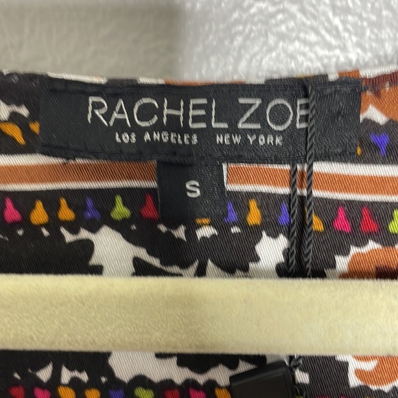 NWT RACHEL ZOE FLORAL TAPESTRY PRINT PUFF-SLEEVE TOP w/ 1 HOOK FRONT SZ S - Picture 10 of 11